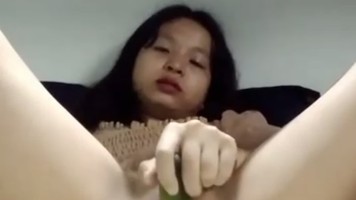 Abg Colmek Pakai Jari Dan Timun